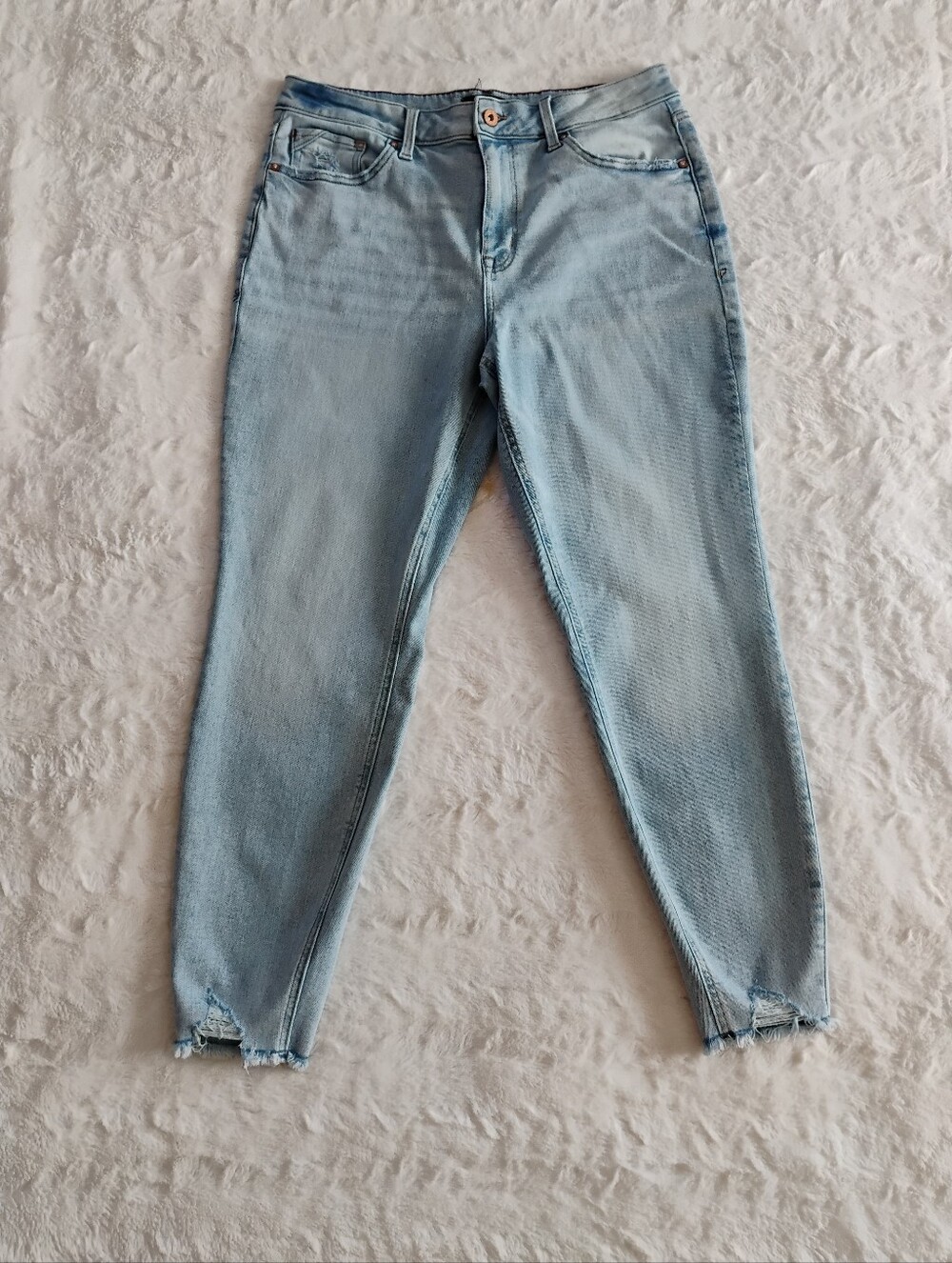 Edgely Distressed High Rise Super Skinny Jeans